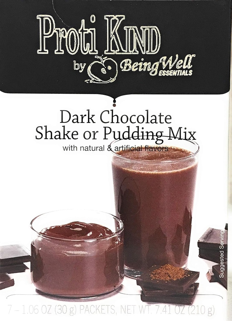 Proti Kind High Protein Diet Shake & Pudding - Nízká kalorie - Nízký cukr - Nízké sacharidy (7 porcí) (Tmavá čokoláda)