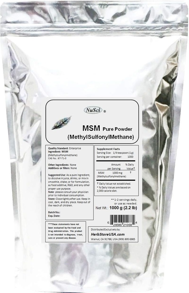 MSM (methylsulfonylmethan) čistý prášek (1000 gramů)