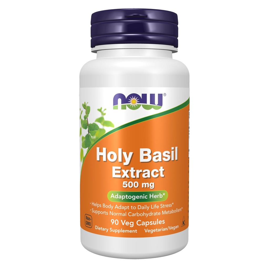 Nyní Potraviny Doplňky, Svatý Basil Extract 500 mg (Svatý Basil je posvátná rostlina v Ayurveda), 90 Veg Kapsle