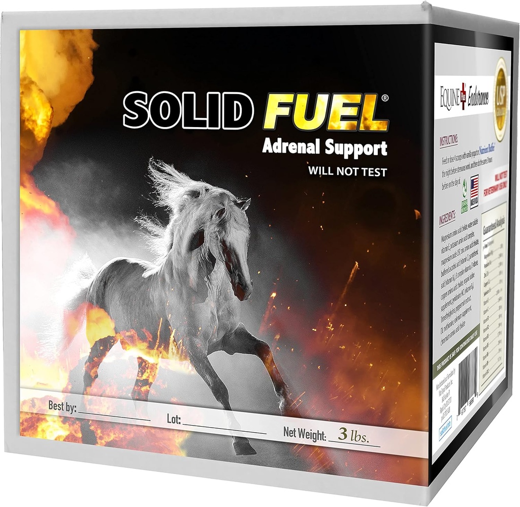 SOLID FUEL - Dodatek k výkonu koní - Vitaminy, minerály a aminokyseliny pro podporu nadledvin a vytrvalost