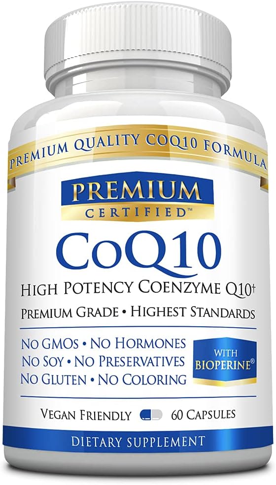 CoQ10 - Koenzym Q10 300mg s MCT olejem a piperínem - rychlá absorpce - zvýšení antioxidačních hladin, zlepšení energie, podpora kardio a plodnosti - 60 Kapsle - Vegan Friendly