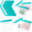 24 Pcs Travel Pill Packets Pill Pouch sáčky opakovaně použitelné zip Medicine Bag Sada Self Sealing Clear Plastic Medicine Organizátor s Slide Lock pondělí až neděle Pill Baggies pro pilulky malé položky úložiště