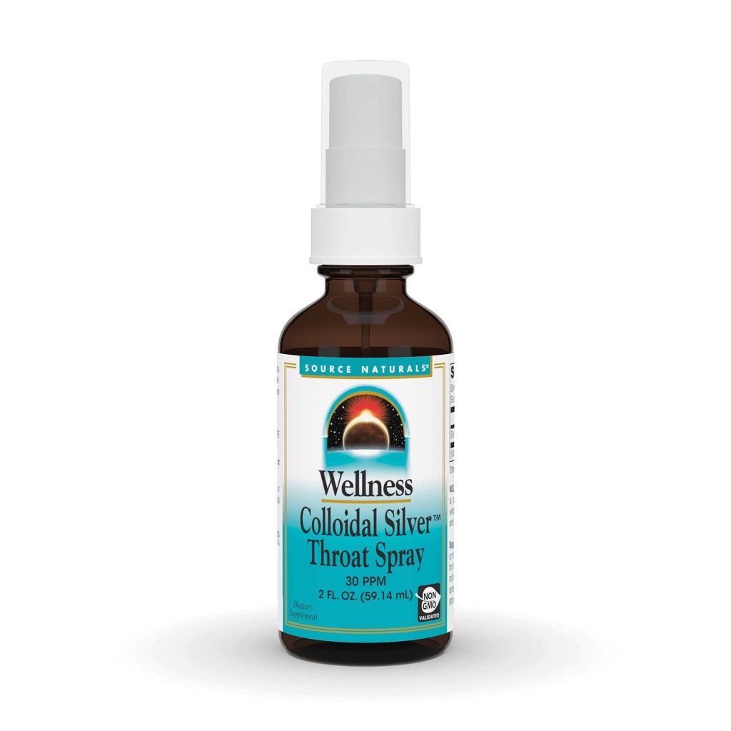 Zdroj Naturals Wellness Koloidní stříbro Krční sprej - 30 PPM - 2 Fluid oz