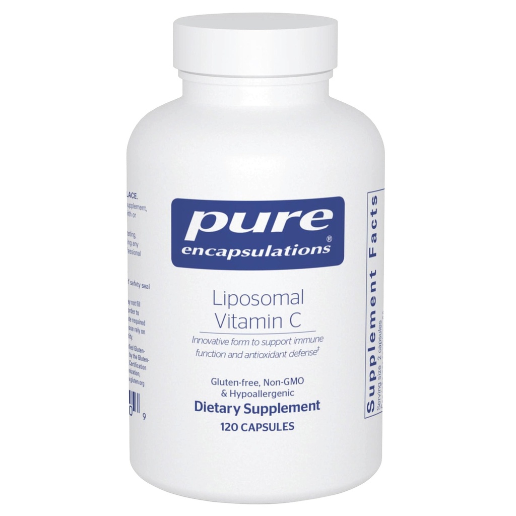 Čisté enkapsulace Lipozomální vitamin C - doplněk imunitní podpory * - Antioxidační nurizace - Denní vitamín - Non- GMO & gluten zdarma - 120 Kapsle