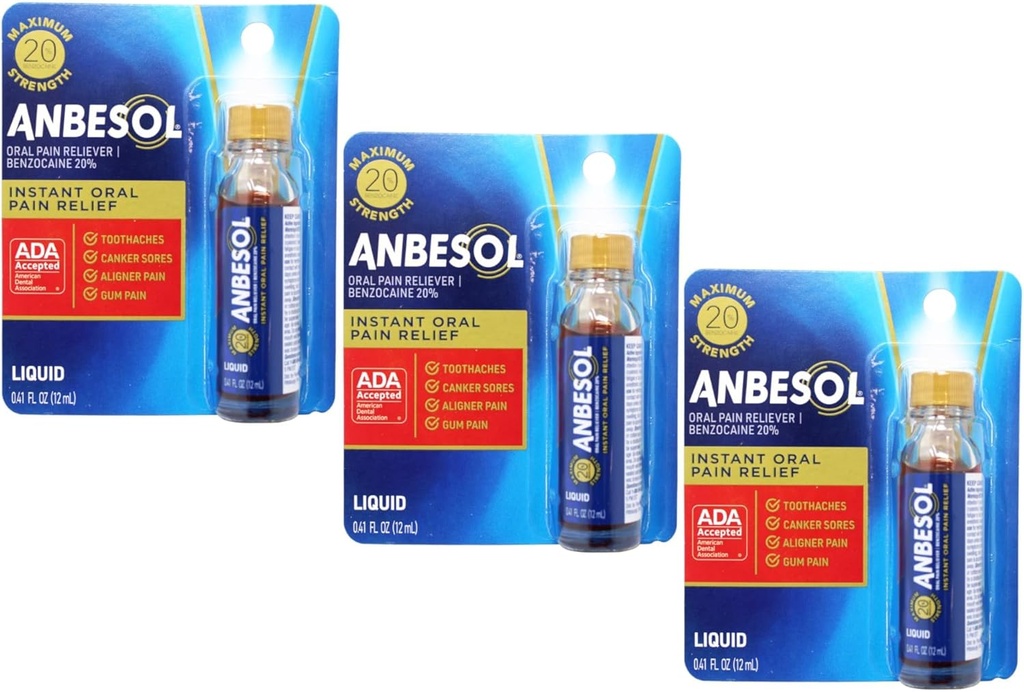 Anbesol Maximální síla kapalná, 0, 41 Fluid Ounce (balení po 3)