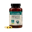 NatureWise Extra- Strength Omega 3 Fish Oil Supplement - 1000mg per Serving - 600 EPA & 400 DHA and Vitamin E - Podpora pro zdraví srdce a mozku - Lemon Flavor, GMO-Free - 60 Softgels [1-Month Supply]