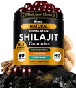 Himalayan Shilajit Gummies for Men & Women - Pure Shilajit for Men Gummies - Sugar Free Gummy Supplementary with Fulvic Acid - Zdravé stárnutí, Imunitní a energetická podpora - 60 Počet