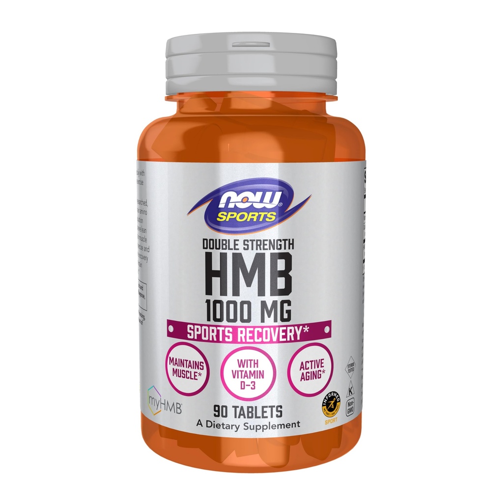 Nyní Foods Sports Nutrition, HMB (β- Hydroxy β- Methylbutyrát), Double Strength 1000 mg, 90 tablet