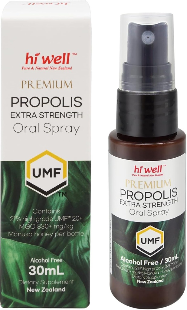 Hi Well Premium Propolis Extra síla MGO 830 + perorální sprej 30ml