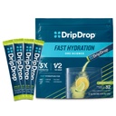 DripDrop Hydration Packets - Lemon Lime - Single Serve Electrolytes Powder Drink Mix - Non- GMO, Gluten Free, Vegan - 32 Sticks