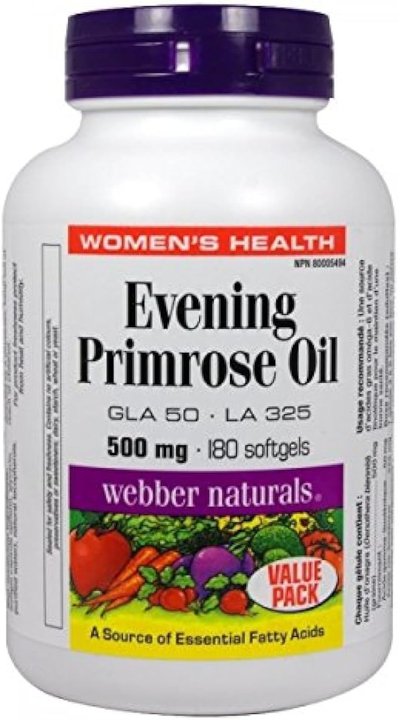 Webber Naturalsville Večerní Primrose Oil 500 mg 180 softgels
