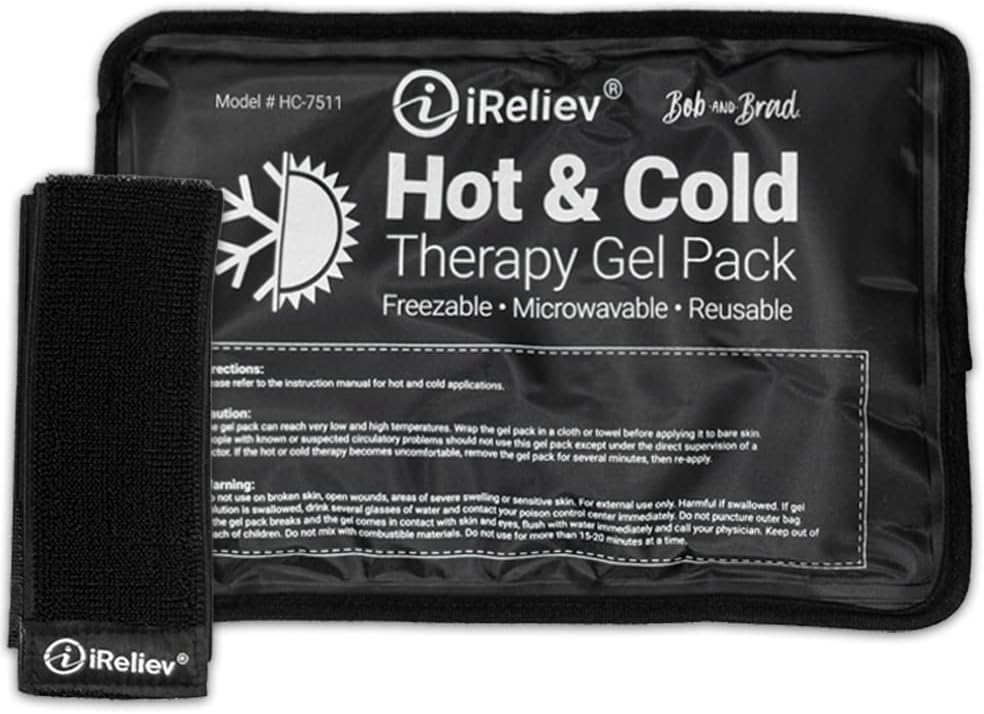 Ice Pack for Hot & Cold Therapy Gel Pack - Hot & Cold Relief, Reuef, Volně použitelné, Frezeable & Microwaveable, Pain & Muscle Soelth, Arm, Noha, Knee, Ramender, Back Pain Relief, Kompression Pack & Straat