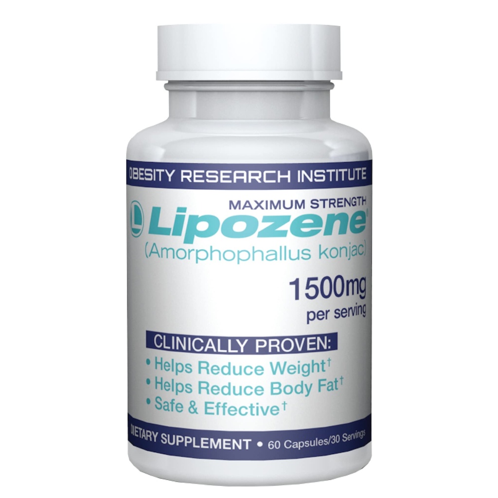 Lipozene dietní pilulky - doplněk hubnutí - Appetite Suppressant - 1 láhev 60 Kapsle pro 30 Servings - žádný kofein