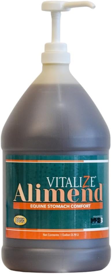 Vitalizace Alimend - Horse Gastric & Equine Ulcer Support Solution, Probiotika a stravitelné doplňky Alternative, Horse Weight Gain Dodatek, 128 Fluid Ounce (3785ml)