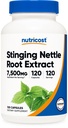 Nutricost String Nettle Root Extract 7500mg Ekvivalentní, 120 Kapsle - Vegetarian Friendly, Non- GMO, Gluten Free
