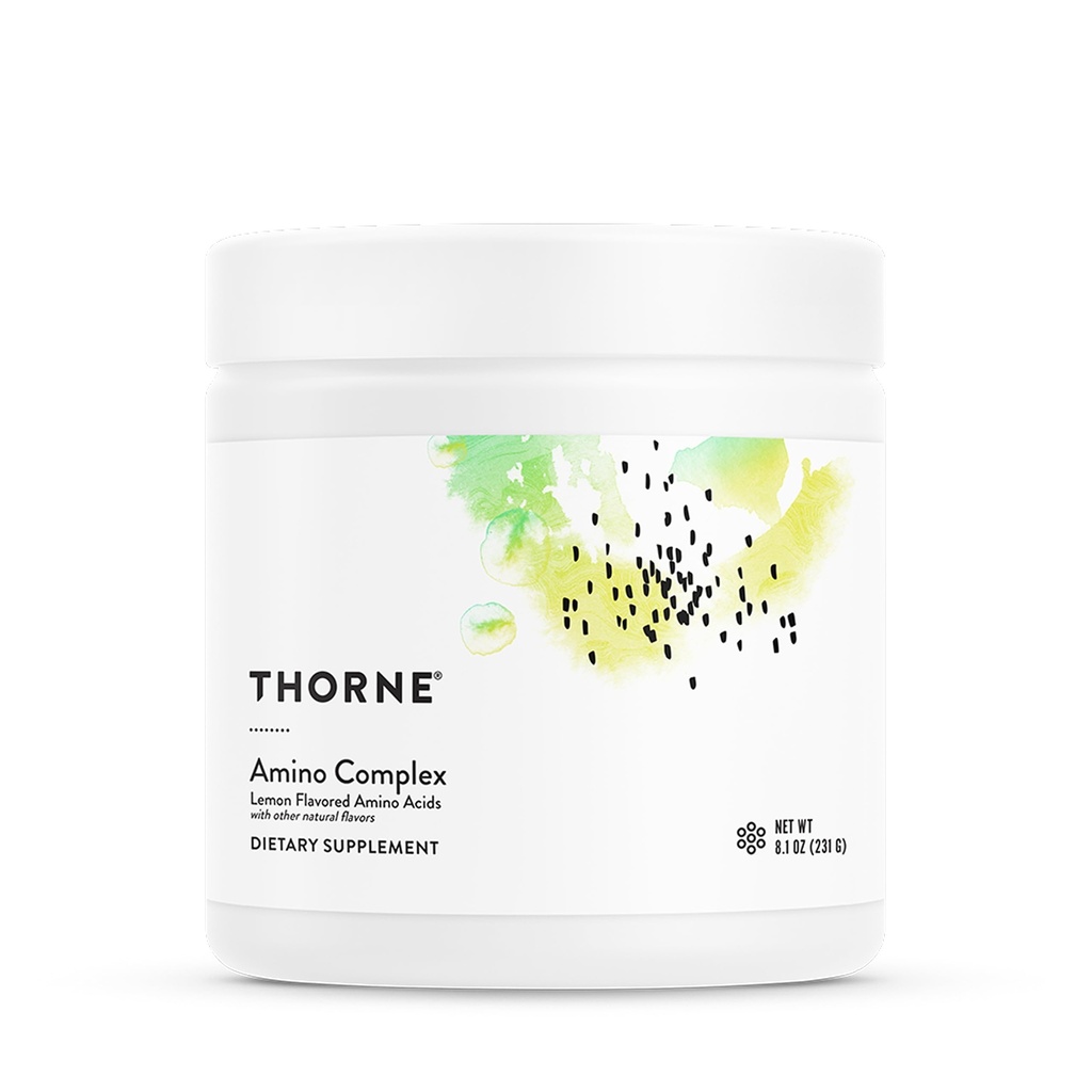 THORNE - Amino Complex - Klinicky validované EAA a BCAA Powder for Pre or Post- Workout - Promotes Lean Muscle Mass & Cvičení Recovery * - NSF Certified for Sport - 30 Servings - 8.1 Oz - Lemon