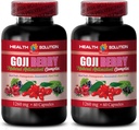 Mozek a paměť Power Boost - Goji Berry - Přírodní ANTIOXIDANT Complex, Imunitní podpora, Noni Doplněk pilulky, Mangosteen Extract, Acai Berry, Sucruit Complex, Energy Booster, 2 láhve 120 Caps