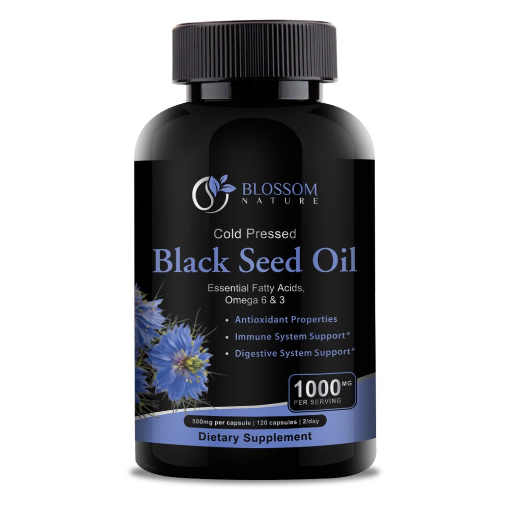 Black Seed Oil Capsules 1000mg - Premium Black Cumin Seed Oil Capsules - Black Seed Oil Liquid Pills - Virgin Cold Pressed Nigella Sativa Oil Pills - Blackseed Oil - 120 Cap (2 měsíce dodávky)