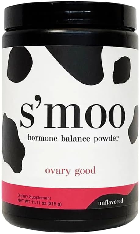 S 'moo Ovaria Good - Neochucené 124; 7-in-1 PCOS dodatek CLAS124; PCOS Multivitamin, Myo-Inositol Blend, Hormon Balance pro ženy, plodnost doplňky pro ženy, ovariální zdraví (30 Služeb)