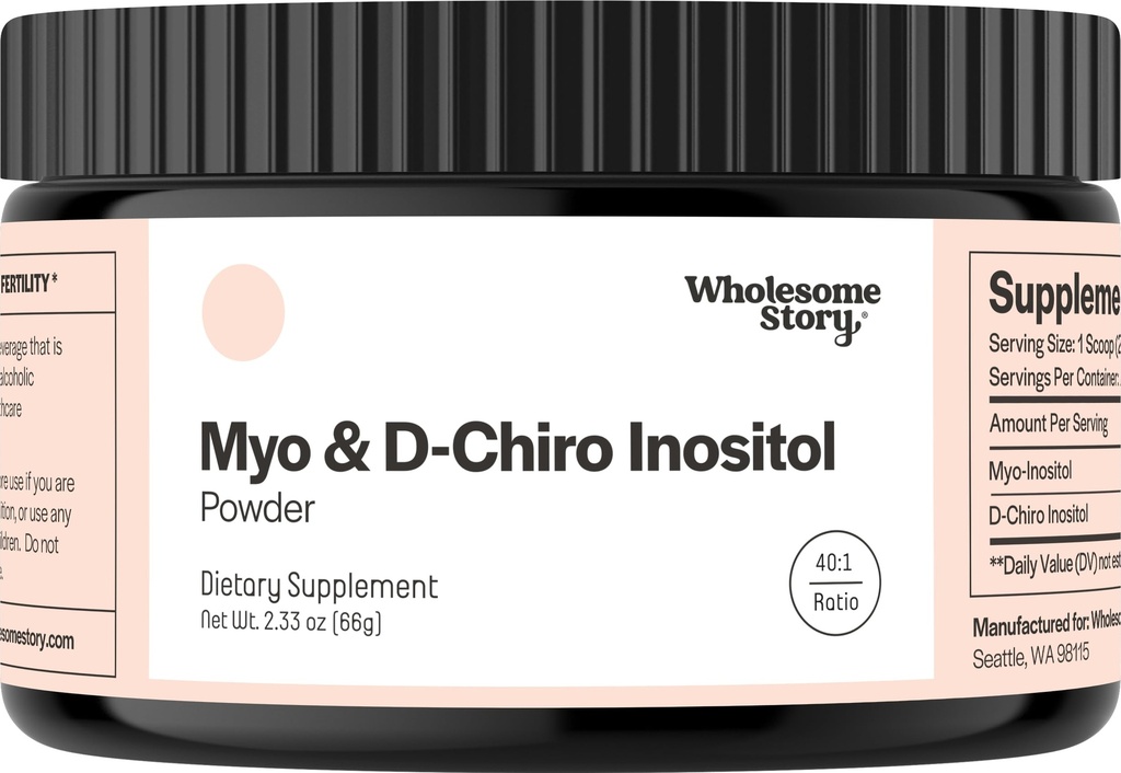 Myo-Inositol & D- Chiro Inositol Supplement Prášek pro ženy 124; Hormonální rovnováha & Zdravá Ovariální funkce Podpora 124; Vitamin B8 CLAS124; Velká alternativa ke kapslím 124; 40: 1 Poměr 124; 30 Služeb