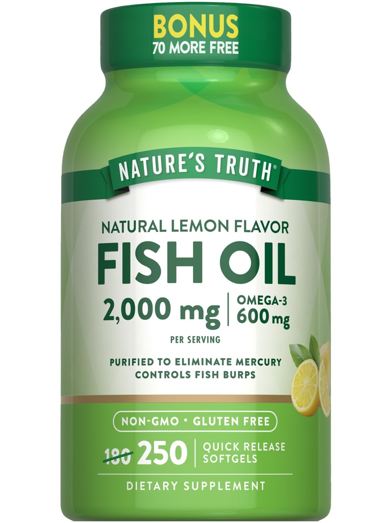 Nature 's Truth Fish Oil 2000 mg Non- GMO a gluten zdarma doplněk