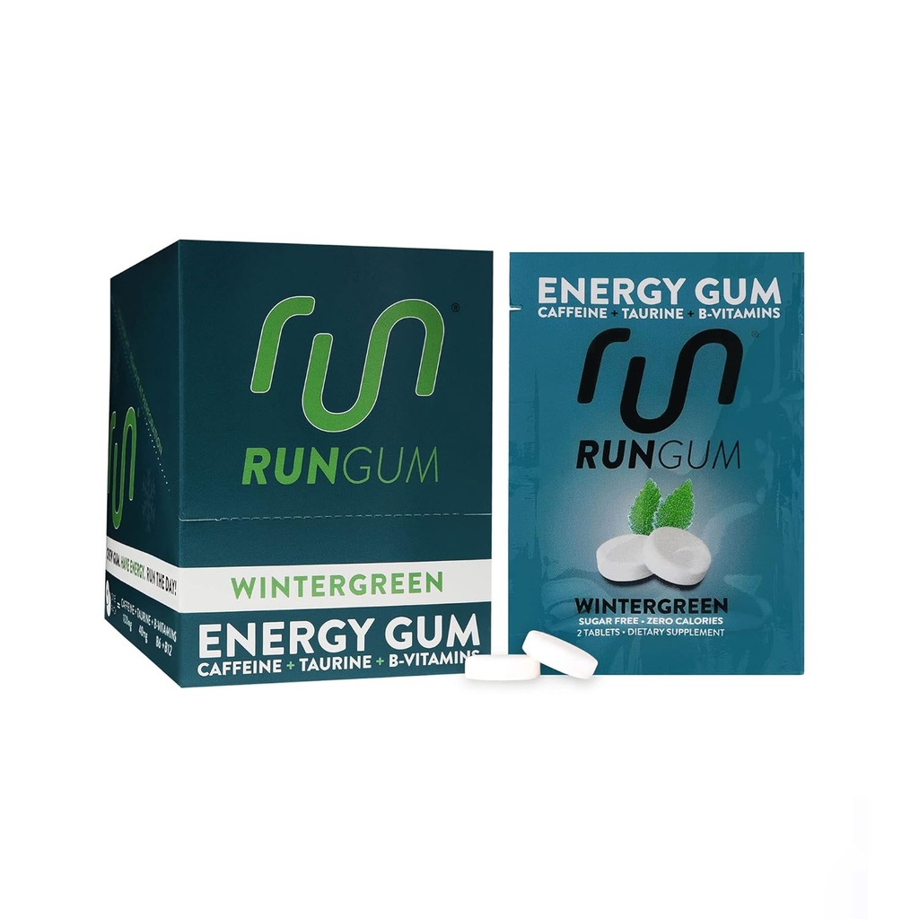 Run GUM Wintergreen Box of Chewing Gum, 24 kusů (balení po 12 ks)
