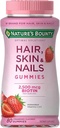 Přírodní Bounty Vitamin Biotin Optimální řešení Vlasy, kůže a nehty gumy, 80 Hrabě,.