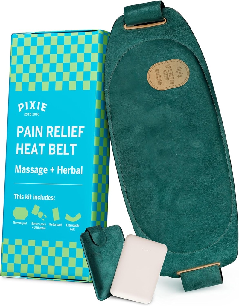 Pixie Teplo Pad pro křeče - Tenké Teplo Pad - Nepatrný pod oblečení - Nejlepší přenosné Pain Relief Pás Zařízení s teplem na trhu - Hodiny menstruační bolesti