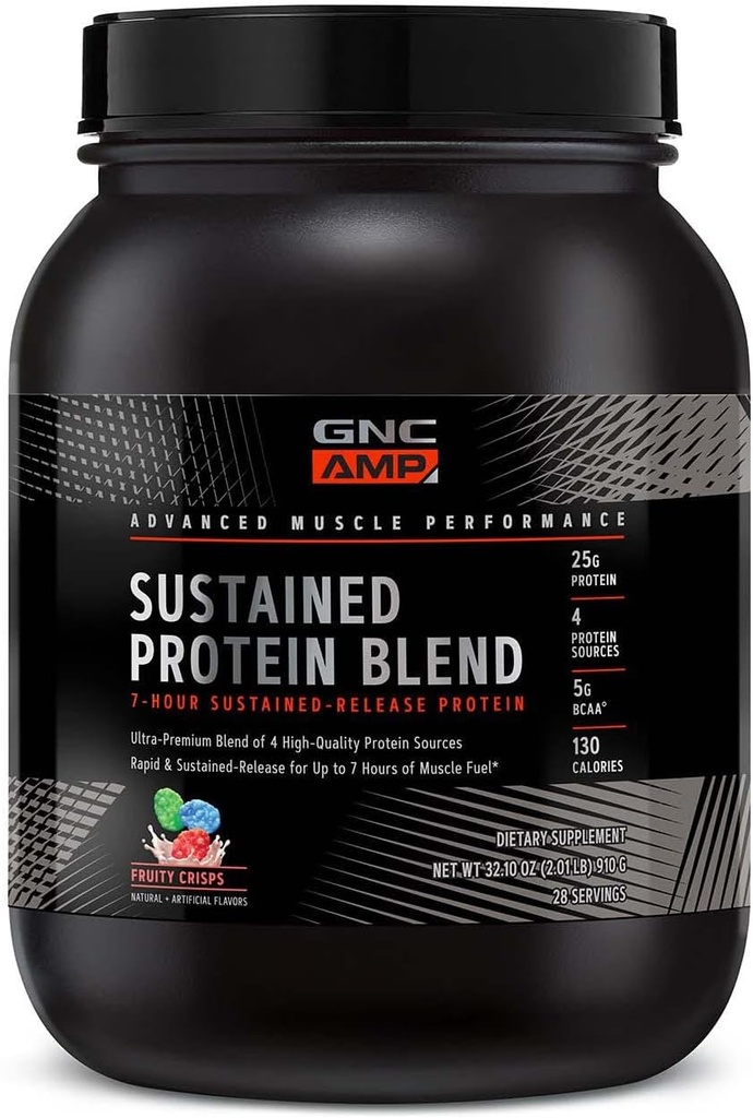 GNC AMP Setrvalá proteinová směs - ovocné křupavky (28 Služeb)