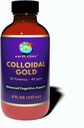Zemní klinika ® koloidní zlato - 2X Koncentrované 40 ppm, 8 fl oz Amber láhev pro zlepšení zdraví mozku a kognitivní podporu