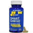 PŘÍRODNÍ STACKS Ginkgo Biloba dodatek s 200mg Panax Ginseng & 200mg Bacopa Monnieri - Mozkové doplňky pro paměť a soustředění - Korejské ženšen pro podporu zdraví mozku - 60 Ginkgo Biloba Kapsle