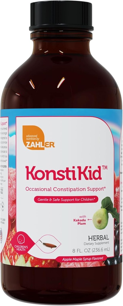Zahler KonstiKid, Děti Zácpa Supplement, LiquidConstolly Ease, Podporuje Regularitu a stravitelné zdraví, 8OZ