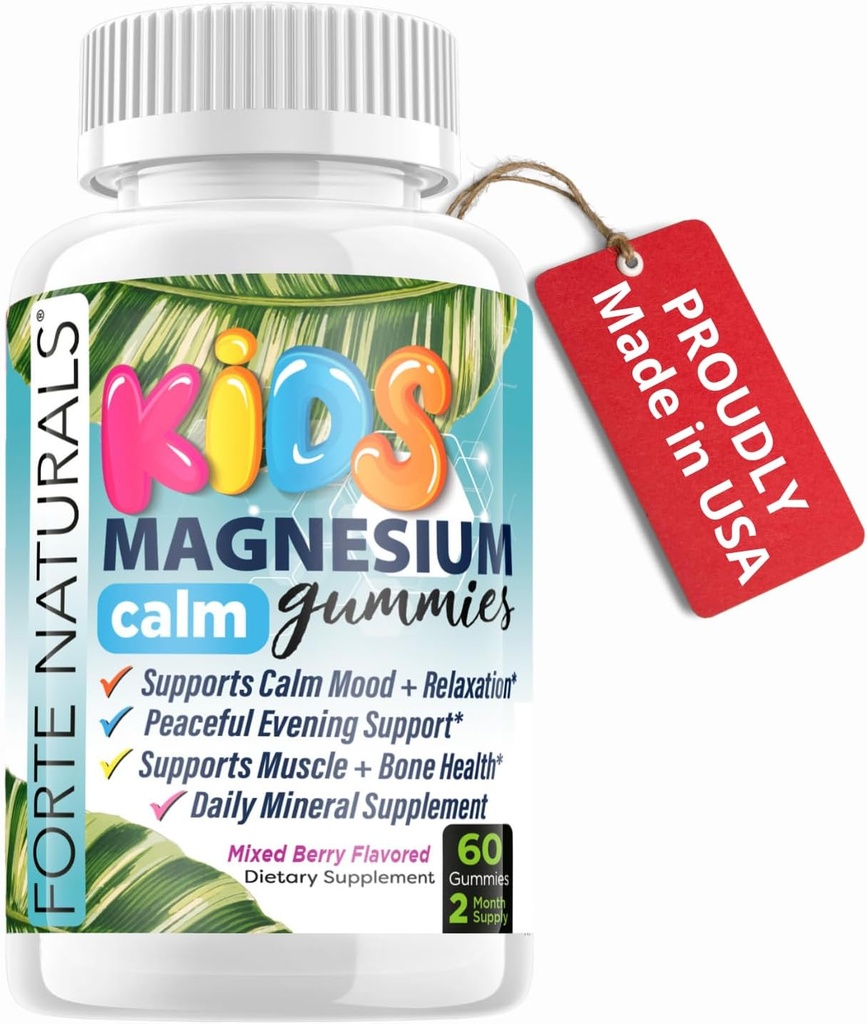 Děti Magnesium Klidný Gummies pro spánek, pro Bedtime, 60 Počet doplňků Vyrobeno v USA