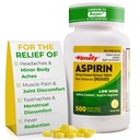 Včasná nízká dávka Aspirin 81mg pro dospělé - Reliever bolesti pro menší pohyby a snížení horečky - Ve srovnání s aktivní složkou přípravku Bayer - Enterický aspirin s nízkou sílou - 500 tablet