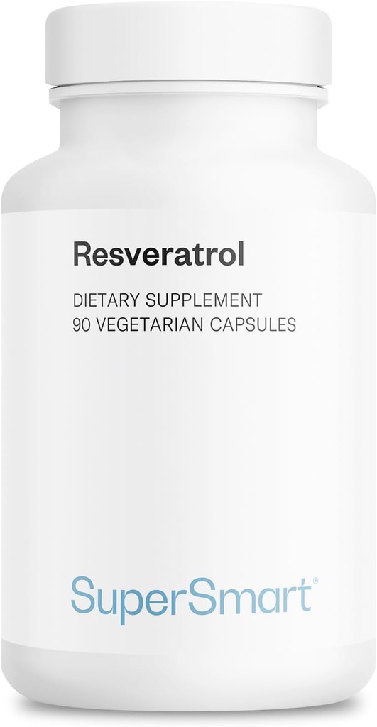 Supersmart - Resveratrol 40 mg / den (Well- Tolerated) - Organic Red Grapes Extract - High Potency Resveratrol Supplementary S124; Non- GMO & Gluten Free - 90 Vegetariánských kapslí
