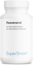 Supersmart - Resveratrol 40 mg / den (Well- Tolerated) - Organic Red Grapes Extract - High Potency Resveratrol Supplementary S124; Non- GMO & Gluten Free - 90 Vegetariánských kapslí