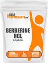 Bulksupplements.com Berberine HCl Powder - Berberine Supplement, Berberine 500mg, Berberine Powder - Gluten Free, 500mg na Serving, 1kg (2,2 kg) (balení po 1)