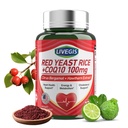 Red Yeast Rice 2000mg s CoQ10 100mg - Citrinin Free Heart Health Dodatek s Citrus Bergamot & Hawthorn - Podporuje zdravé hladiny cholesterolu - Vegan, Non- GMO Kapsle 120 Počítá