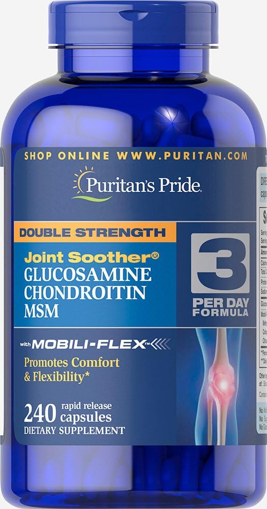 Puritan 's Pride Glucosamine Chondroitin MSM Kapsle, 3 per Day Formule