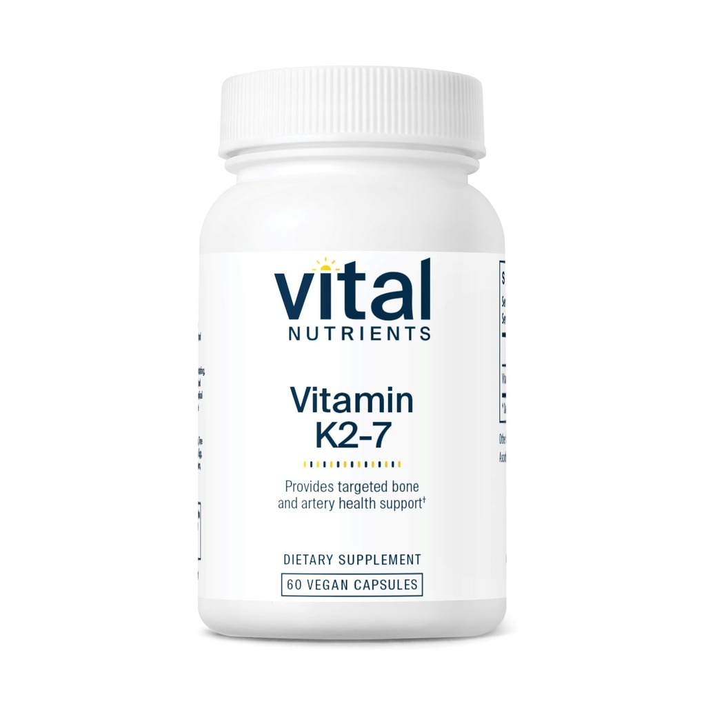 Vitamin K2-7 vitamin 124; Promotes Kardiovaskulární, Srdce, Kostní zdraví * IH124; Vitamin K2 + MK7 IH124; Veganský vitamin K dodatek IH124; Gluten, mléčné mléko, Soy Free IH124; Non- GMO IH124; 60 Kapsle