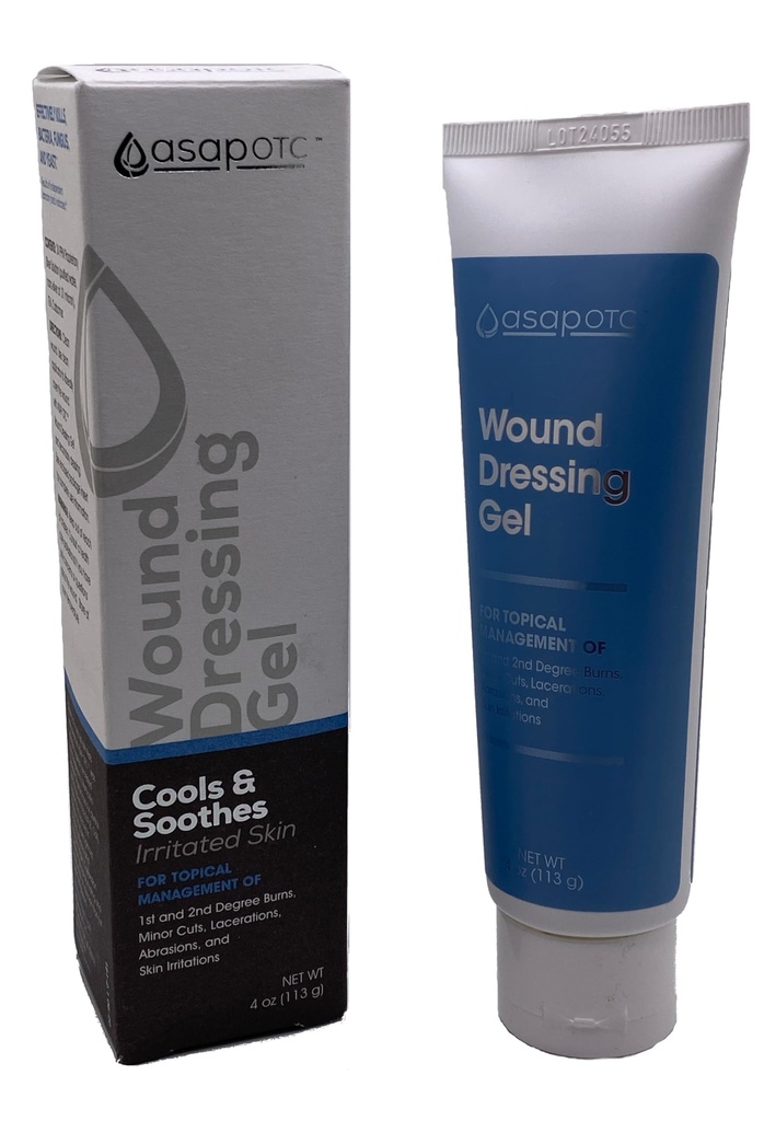 ASAP OTC Wound Dressing Gel by American Biotech Labs AF 124; SilverSol Ag Ag AF O AJ 24 ppm Healing & Soothing Gel AI 124; 4 Oz
