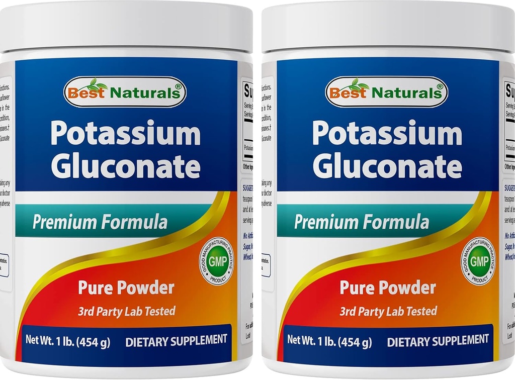 Nejlepší Naturals Draslík Gluconate 1lb prášek (1 LB (balení po 2))
