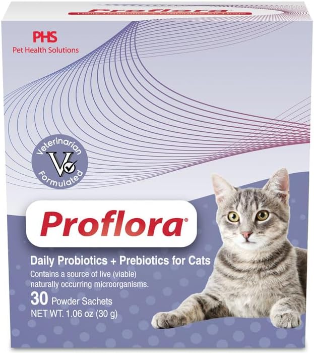 Probiotika pro Cats- Kompletní Gut Zdraví a imunitní podpora. Snadné použití trávicí multi- stravovací probiotika. Jednodušší dietní přechody, zdravější pleť & Coat & Pomáhá léčit průjem. 30 balíčků.