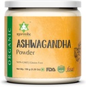 Organic Ashwagandha Root Powder 124; 5.29oz Reuse Jar Over124; 100% Syr from India Over124; Witania Somnifera - Ayurvedic Herbal Supplement Powder