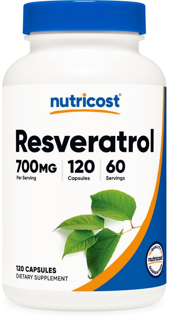 Nutricost Resveratrol 700mg, 120 Kapsle - Vegan, Gluten Free, Non- GMO