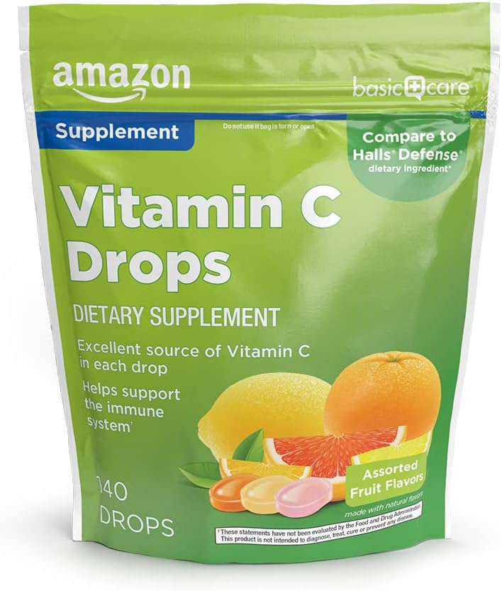 Základní péče Vitamin C Doplněk Kapky, Lemon, Orange & Grapefruit, 140 Počet (Dříve SoundHealth)