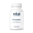 Vitální živiny Vitamin B- Complex CLAS124; Vegan High- potency Methylovaný B Complex Vitamins CLAS124; B Vitamins Support Energy Production, Metabolismus, and Heart Health * CLAS124; Gluten, mlékárenský, Soy Free CLAS124; 60 Kapsle