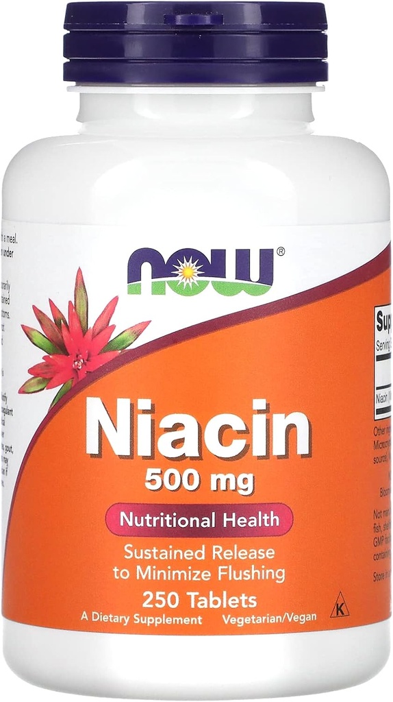 Nyní Potraviny - Niacin 500 mg 250 tablet (balení po 2)