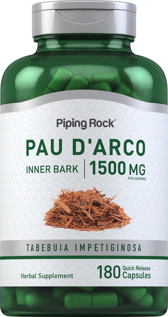 Piping Rock PAU D 'Arco Kapsle 124; 1500 mg iž