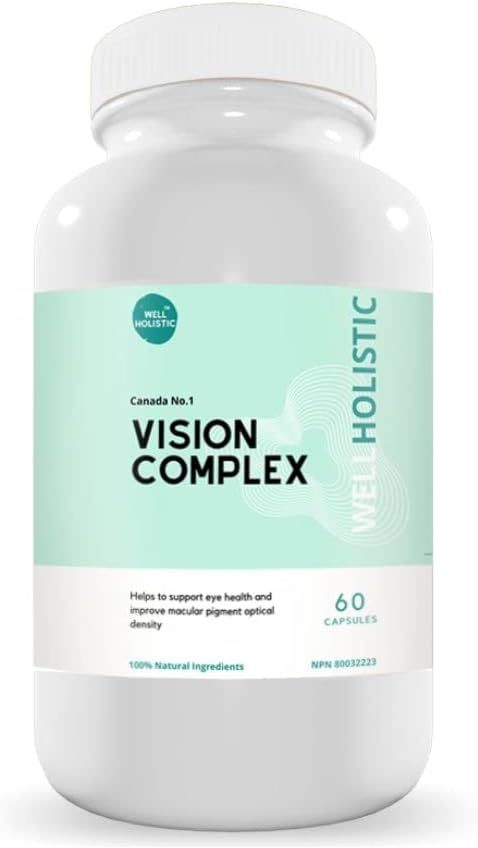 Vision Complex 60 Kapsle - Vitamin & Minerální doplněk očí, Obsahuje Lutein, Vitamin C, Quercetin, Bilberry & Citrus Bioavonoidy